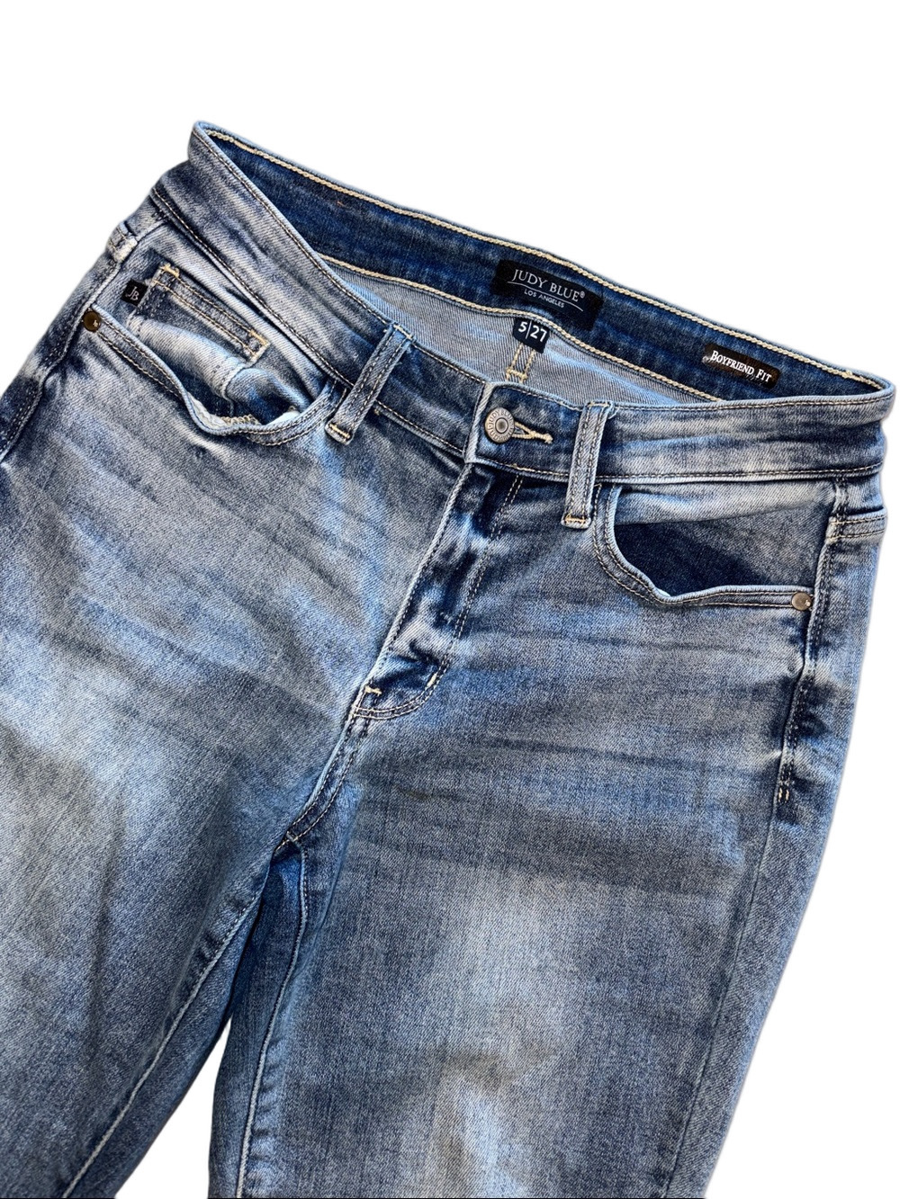Judy Blue Boyfriend Fit Jeans Size 5/27 Medium Wash Relaxed Denim